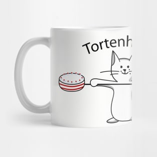 Funny cake server cat Mug